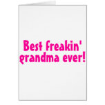 Best Freaking Grandma Ever Pink Cards