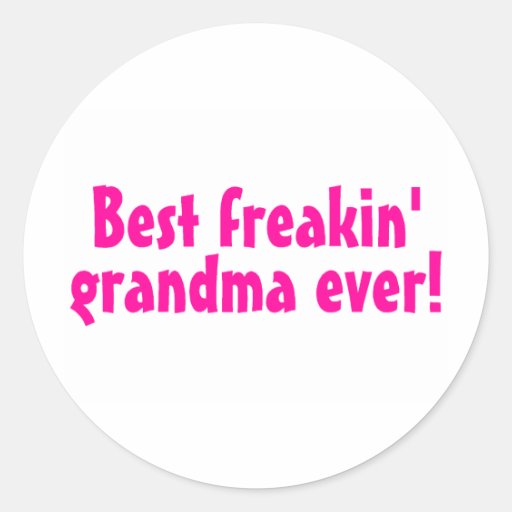 Best Freaking Grandma Ever Pink Stickers