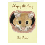 Best Friend Birthday Mouse Greeting Card