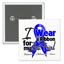 Best Friend - Colon Cancer Ribbon Pinback Button