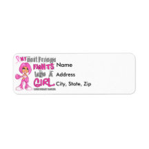 Best Friend Fights Like Girl Breast Cancer 42.9.pn Custom Return Address Labels