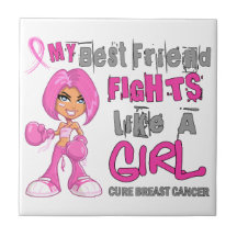 Best Friend Fights Like Girl Breast Cancer 42.9.pn Tiles