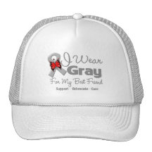 Best Friend - Gray Ribbon Awareness Trucker Hats