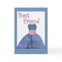 BEST FRIEND Maid of Honour PERIWINKLE Dress Cards