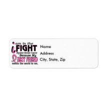 Best Friend Means The World To Me Breast Cancer Custom Return Address Labels