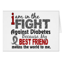 Best Friend Means World To Me Diabetes Greeting Card