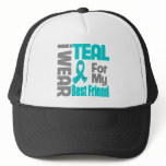 Best Friend - Teal Ribbon Ovarian Cancer Support hats