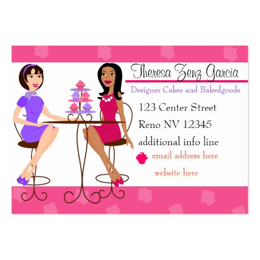 Best Friends and Cupcakes Business Card (front side)
