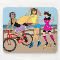 Best friends at beach mousepads