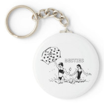 Best Friends at the Beach Key Chain