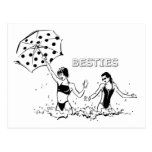 Best Friends at the Beach Postcard