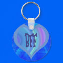 best friends blue heart keychains