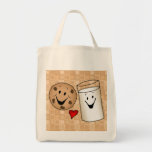 Best Friends, Cookies Love Milk Grocery Tote bags