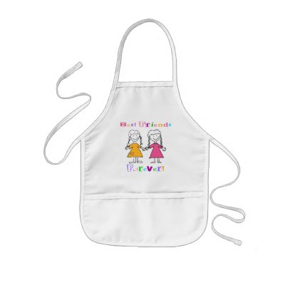 Best Friends Forever BFF Gifts Apron by lesrubadesigns