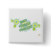 Best Friends Forever Blue Yellow Flowers buttons