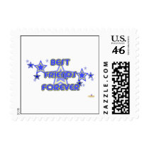 Best Friends Forever Blue Yellow Stars Stamp