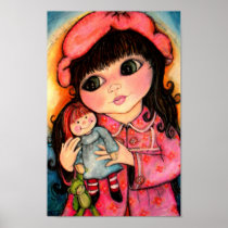 Best Friends Forever! Dolly, Me and Teddy Makes 3 Print