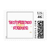 Best Friends Forever Orange Pink Flowers Postage