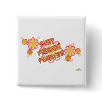 Best Friends Forever Pink Orange Flowers buttons