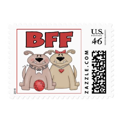 Best Friends Forever Postage Stamps by thekiddiepatch