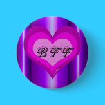 Best friends forever purple heart buttons