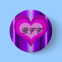 Best friends forever purple heart buttons