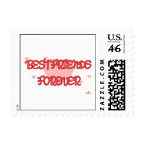 Best Friends Forever Red Lt Hearts Postage