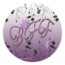 Best friends forever round sticker