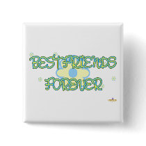 Best Friends Forever Yellow Blue Flowers buttons