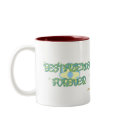 Best Friends Forever Yellow Blue Flowers mugs by groupies Best Friends Forever Yellow Blue Flowers mugs