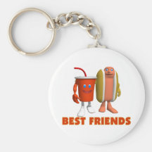 Best Friends Hot Dog & Soda Keychains