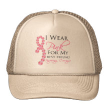 Best Friend's Inspiring Courage - Breast Cancer Trucker Hat
