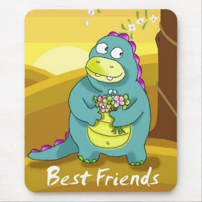 best friends mousepads by dinotopia