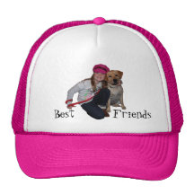 Best Friends-Pretty Girl & Puppy Mesh Hat