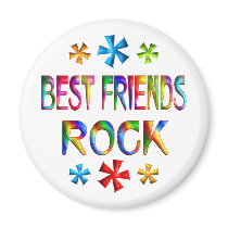 Best Friends Rock Refrigerator Magnet