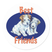 Best Friends Round Sticker by A_GameVisions Best Friends Round Sticker
