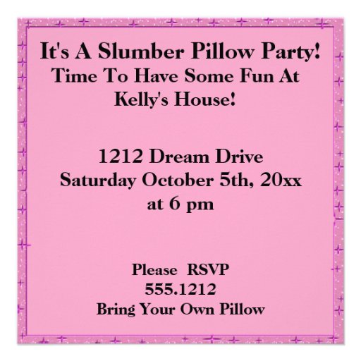 Best Friends Slumber Party Sleepover Custom Invite