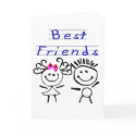 Best friends stick figure cards