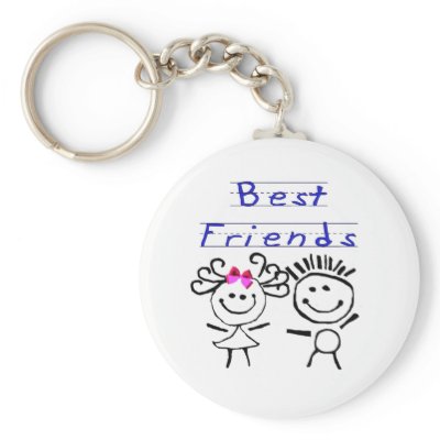 Best friends stick figure key chains by queen_vintage