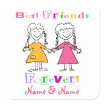 Best Friends Square Sticker