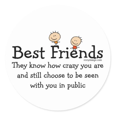 Best Friends Round Sticker