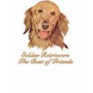 kids_basic_dark_tshirt - Loving intelligent dog breed. Vintage image of Golden Labrador Retriever with text "Golden Retrievers. The Best of Friends": Sizes  Available colors: black