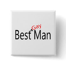 Best Gay Man Wedding Button