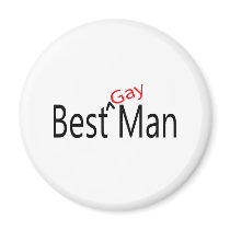 Best Gay Man Wedding Refrigerator Magnets