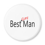 Best Gay Man Wedding Refrigerator Magnets