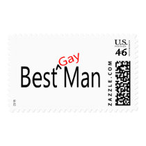 Best Gay Man Wedding Postage Stamp