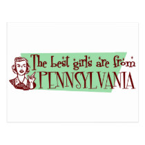 Best Girls are from Pennsylvania postcards
