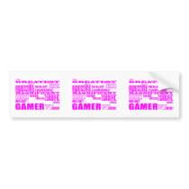 Best Girls Gamers Birthdays : Pink Greatest Gamer Bumper Sticker