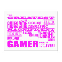 Best Girls Gamers Birthdays : Pink Greatest Gamer Stretched Canvas Print