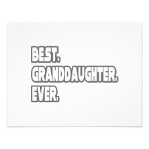 Best Granddaughter Ever Custom Announcements